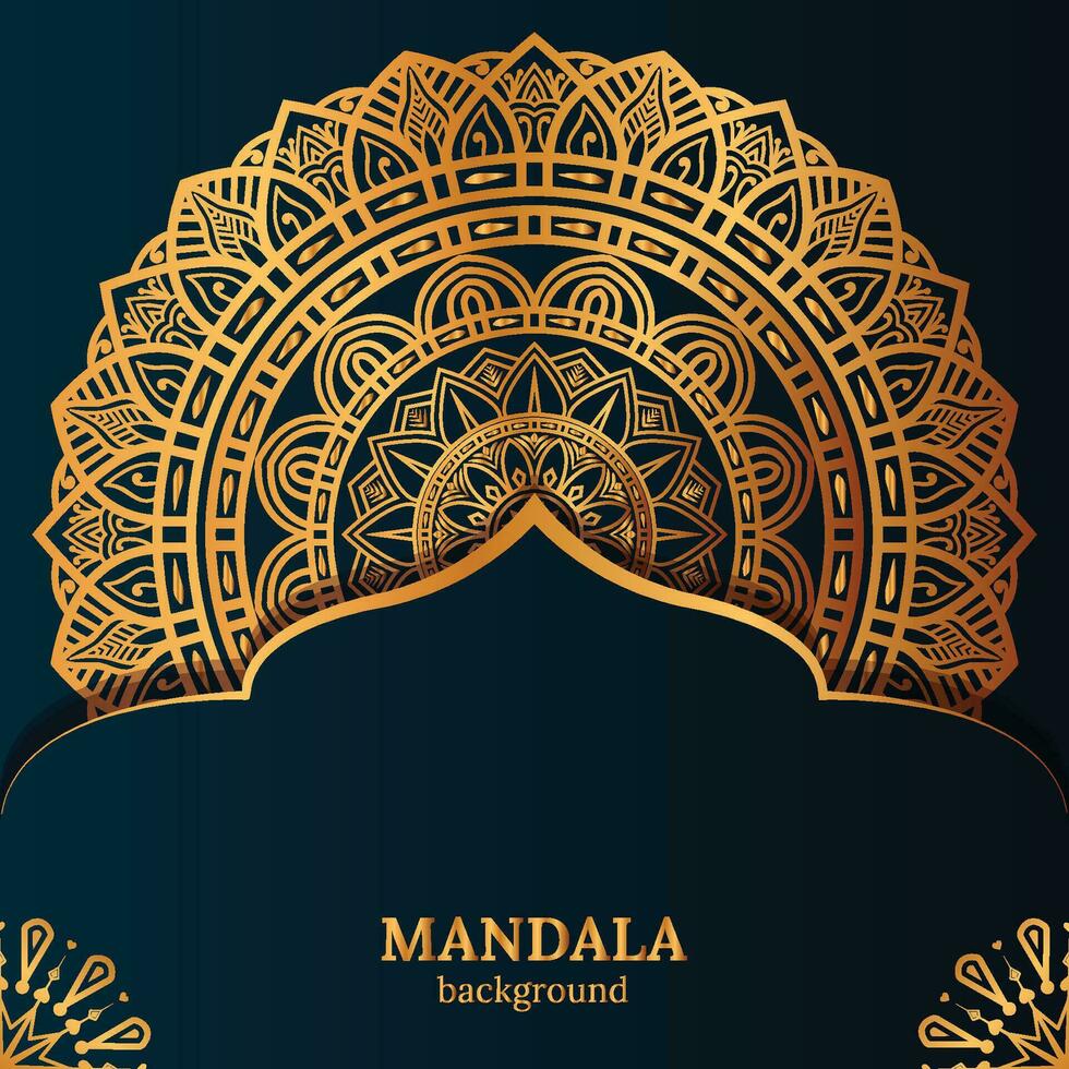 Luxury mandala background with golden arabesque pattern arabic islamic east style. vector