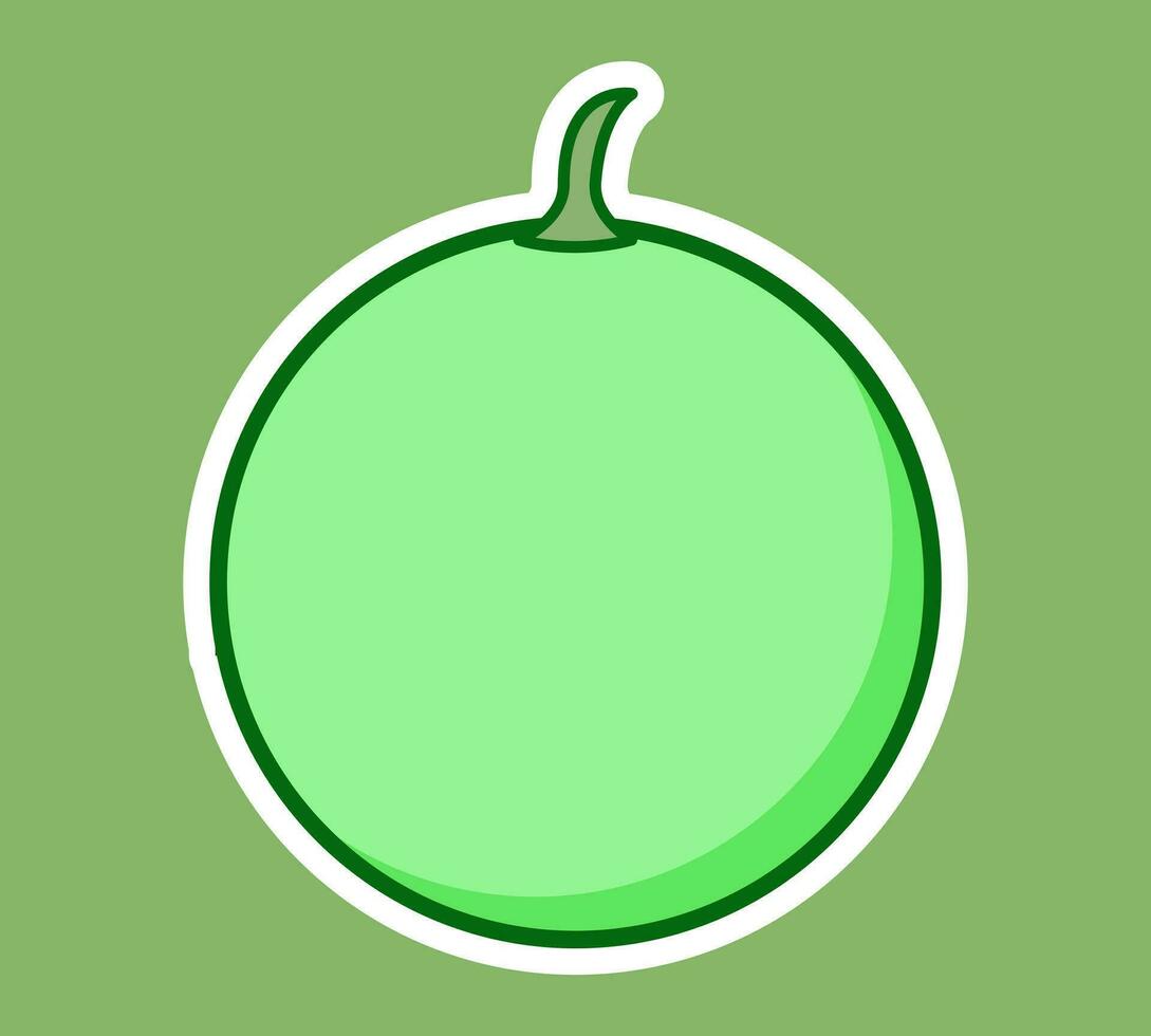 Melon fruit stickers, suitable for sticker printing. vector