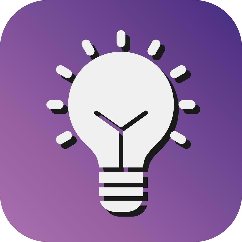 Light Bulb Vector Glyph Gradient Background Icon For Personal And Commercial Use.