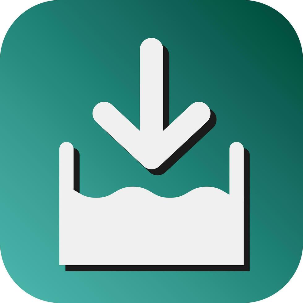 Below Sea Level Vector Glyph Gradient Background Icon For Personal And Commercial Use.