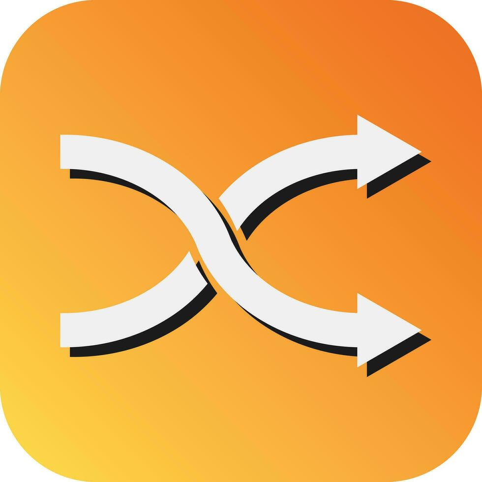 Shuffle Vector Glyph Gradient Background Icon For Personal And Commercial Use.