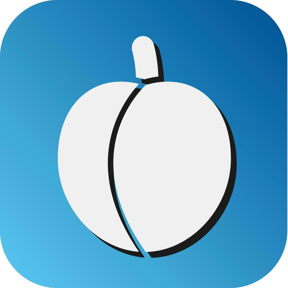 Peach Vector Glyph Gradient Background Icon For Personal And Commercial Use.