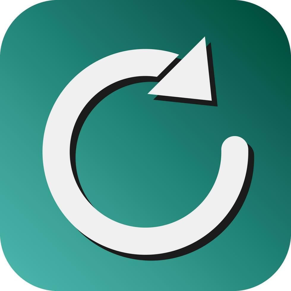 Redo Vector Glyph Gradient Background Icon For Personal And Commercial Use.