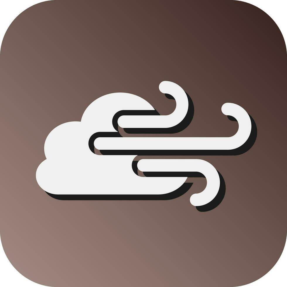 Windy Vector Glyph Gradient Background Icon For Personal And Commercial Use.