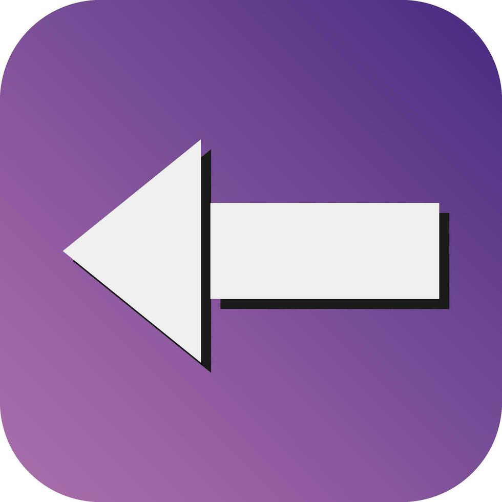 Left Arrow Vector Glyph Gradient Background Icon For Personal And Commercial Use.
