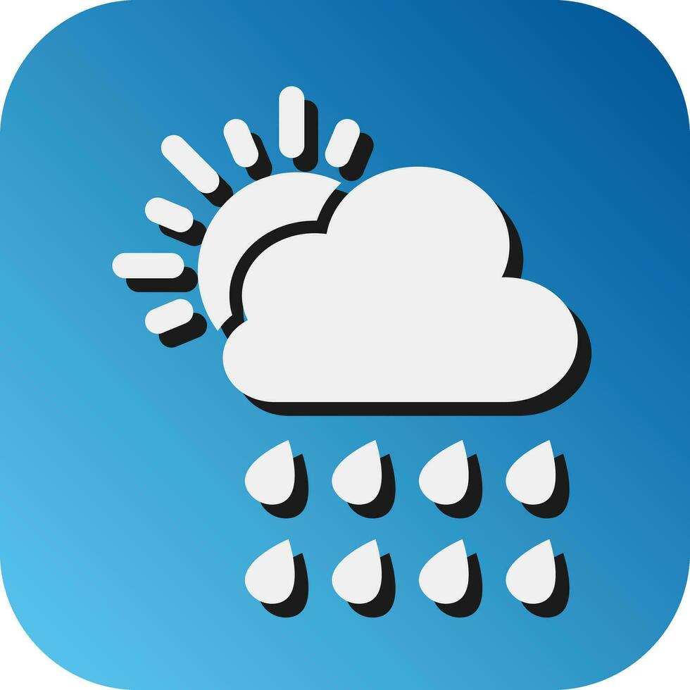 Rainy Day Vector Glyph Gradient Background Icon For Personal And Commercial Use.