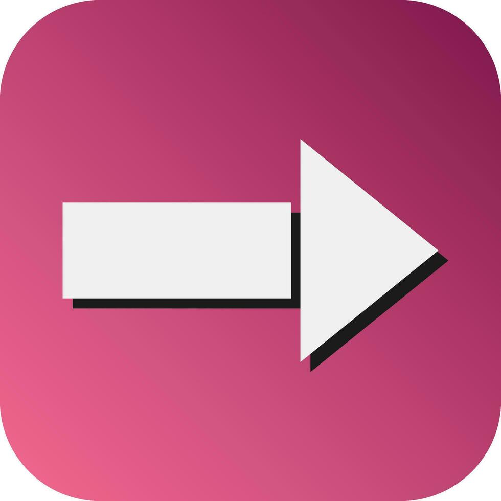 Right Arrow Vector Glyph Gradient Background Icon For Personal And Commercial Use.