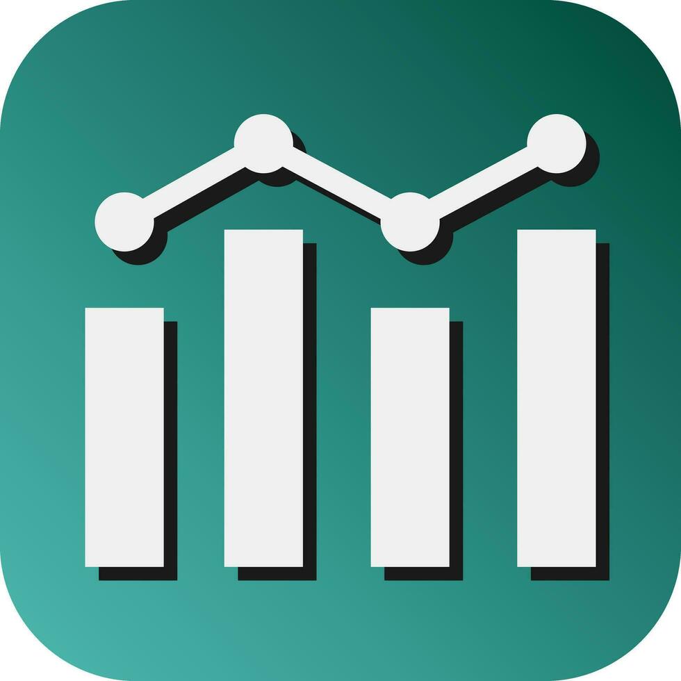 Stats Vector Glyph Gradient Background Icon For Personal And Commercial Use.