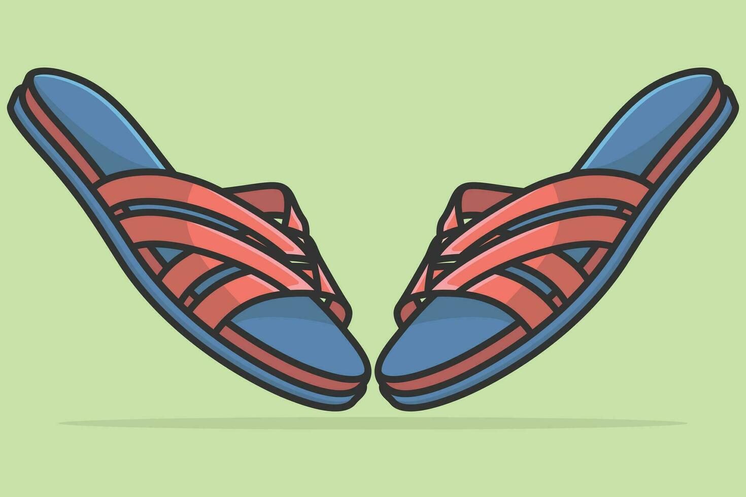 par de elegante mujer pie vestir zapatilla vector ilustración. belleza Moda objetos icono concepto. de moda mujer zapatilla par vector diseño.