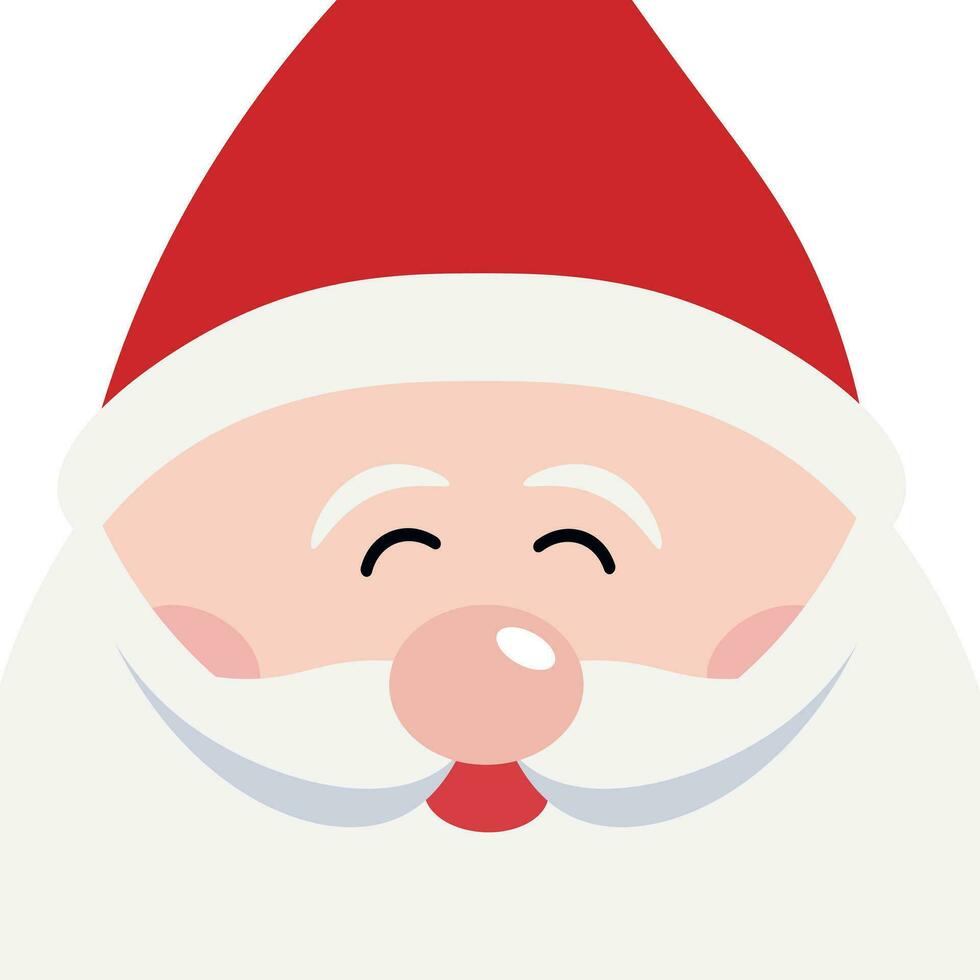 Navidad Papa Noel claus sonrisa dibujos animados vector aislado blanco antecedentes