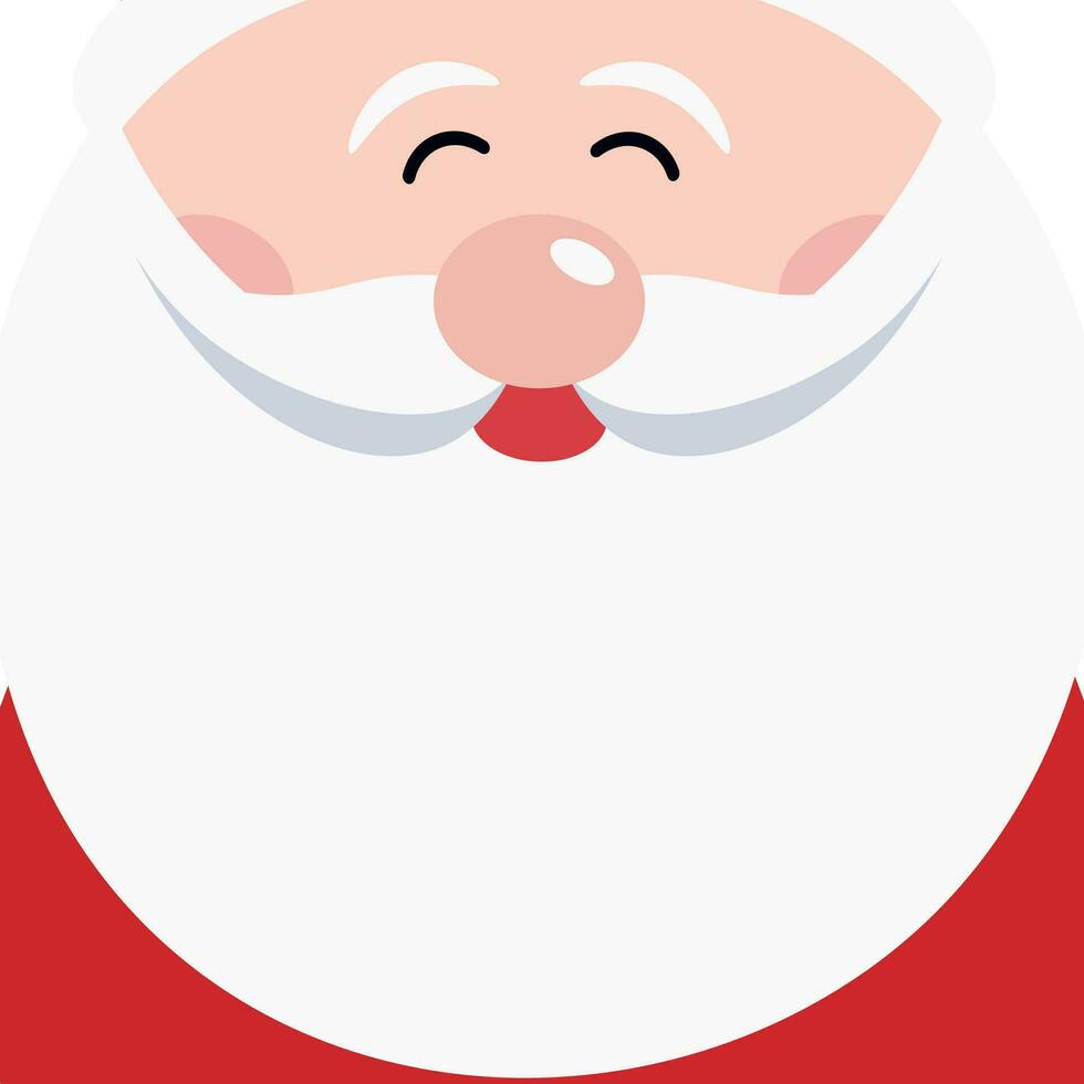Papa Noel claus linda cara sonrisa blanco antecedentes vector