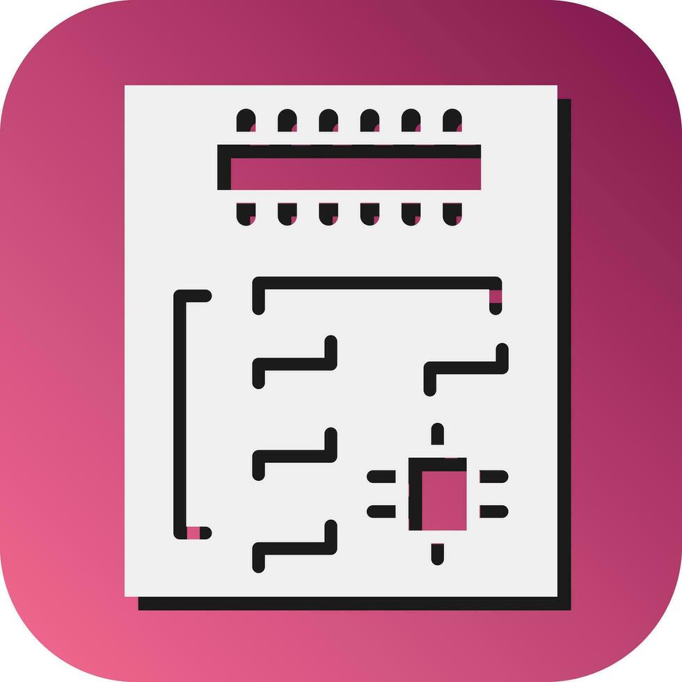 Motherboard Vector Glyph Gradient Background Icon For Personal And Commercial Use.