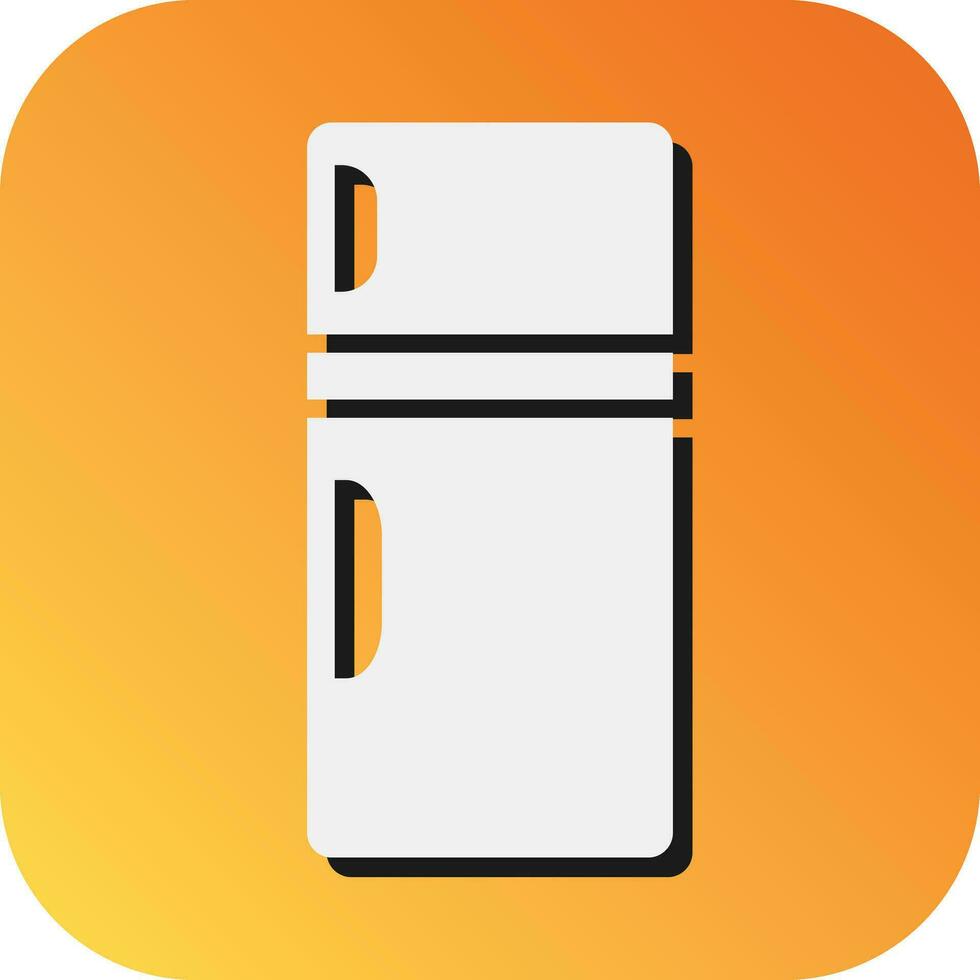 Refrigerator Vector Glyph Gradient Background Icon For Personal And Commercial Use.