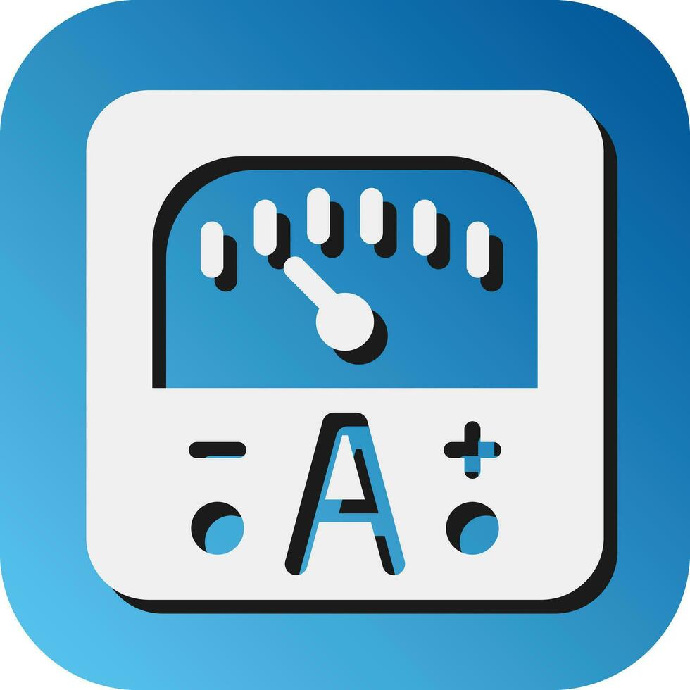 Ammeter  Vector Glyph Gradient Background Icon For Personal And Commercial Use.