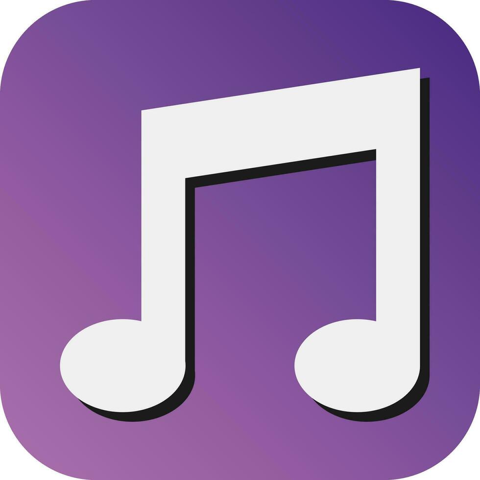 Music Player Vector Glyph Gradient Background Icon For Personal And Commercial Use.