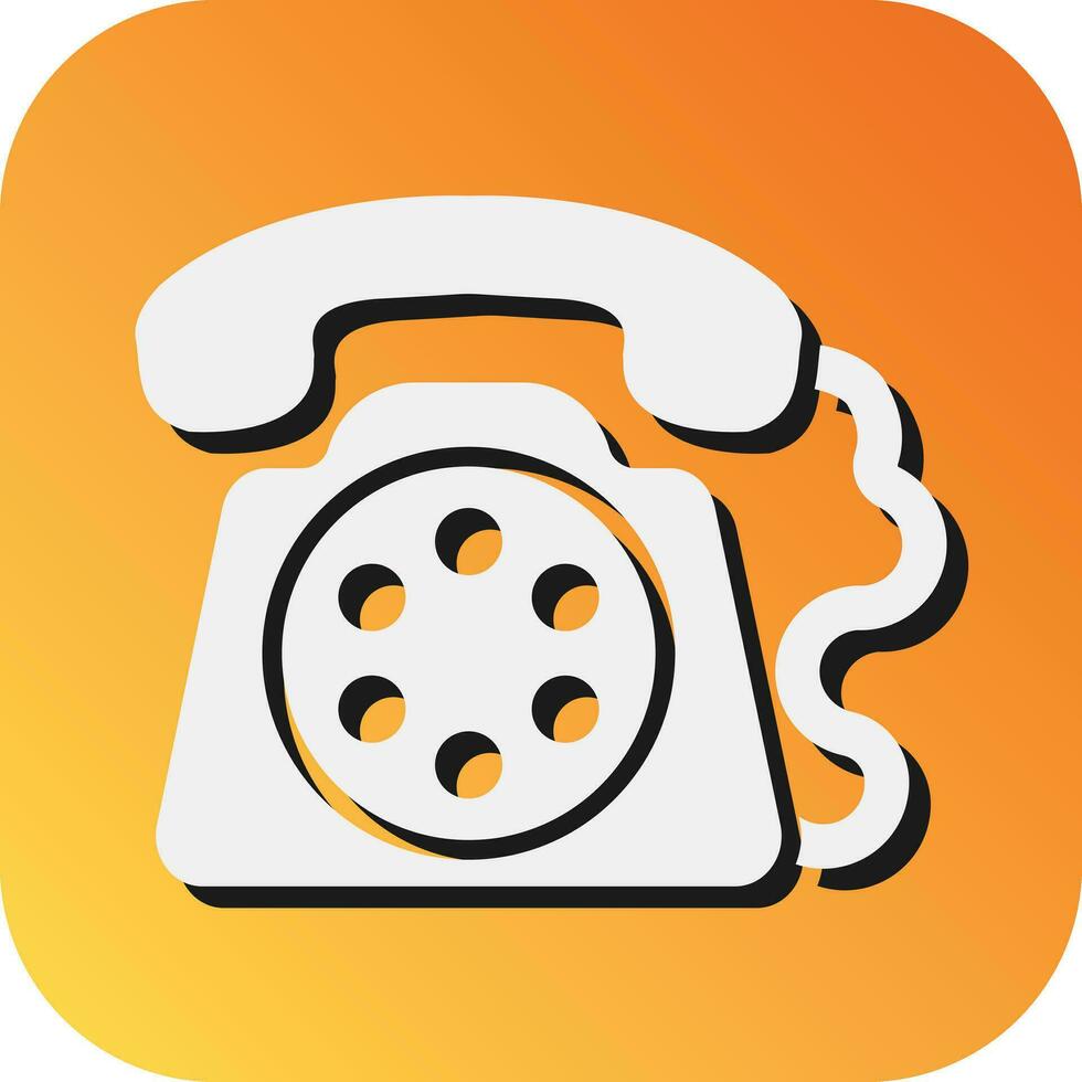 Telephone Vector Glyph Gradient Background Icon For Personal And Commercial Use.