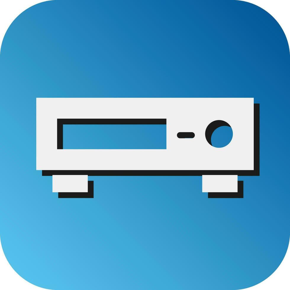 Dvd Player Vector Glyph Gradient Background Icon For Personal And Commercial Use.