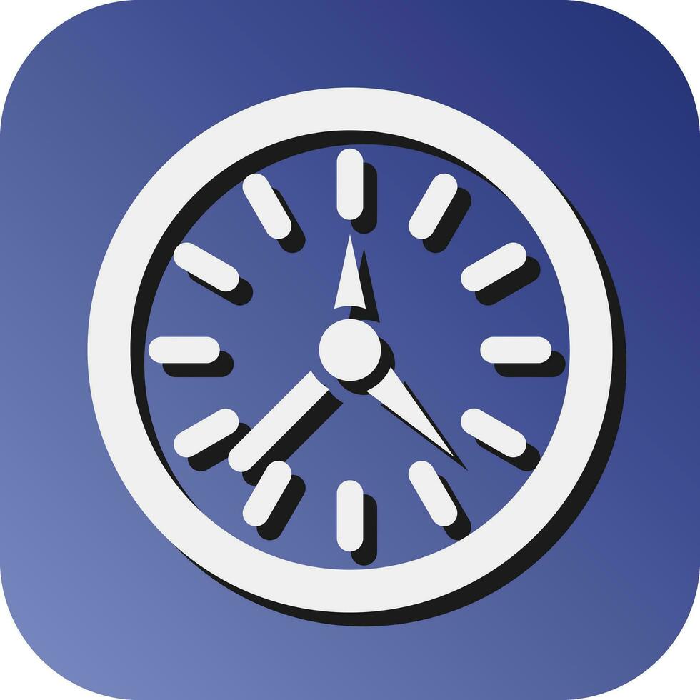 Clock Vector Glyph Gradient Background Icon For Personal And Commercial Use.
