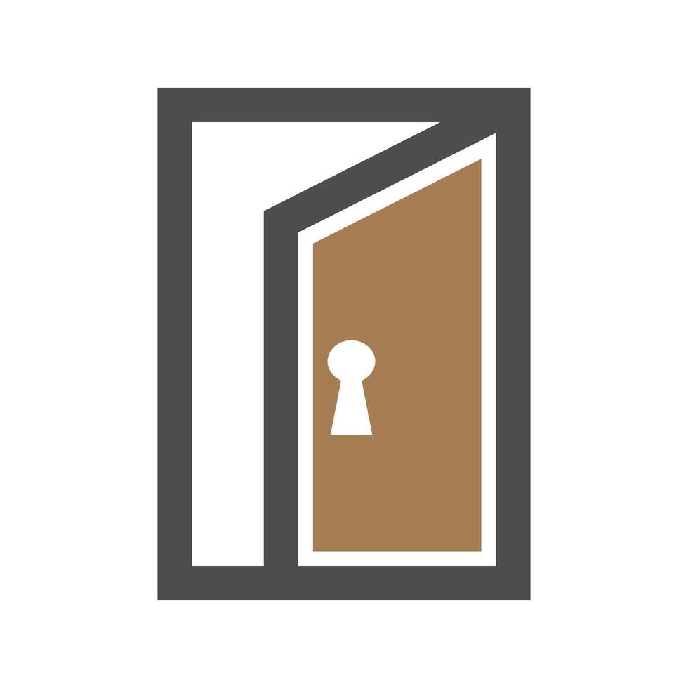 Door design logo icon vector