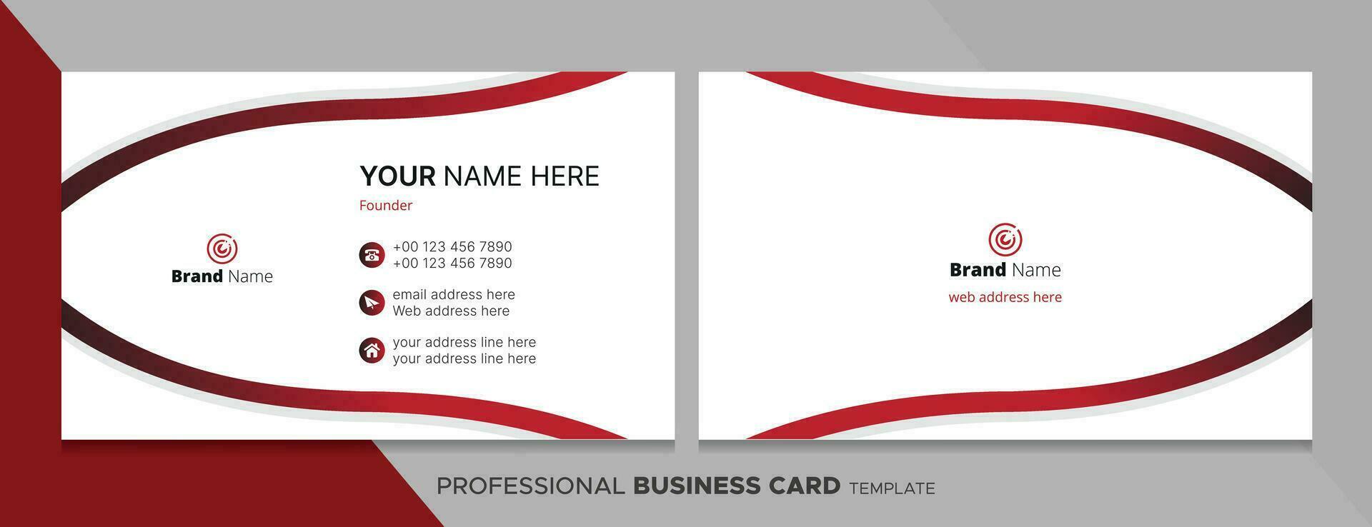 Modern Professional Business Card Template Design. vector