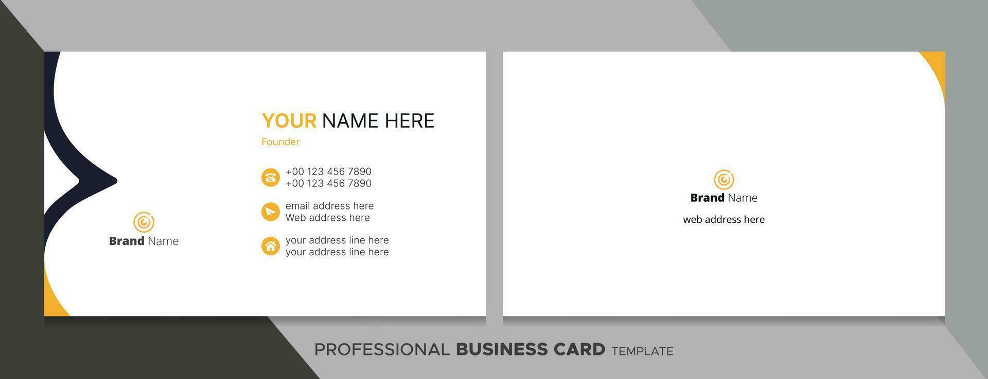 Modern Professional Business Card Template Design. vector