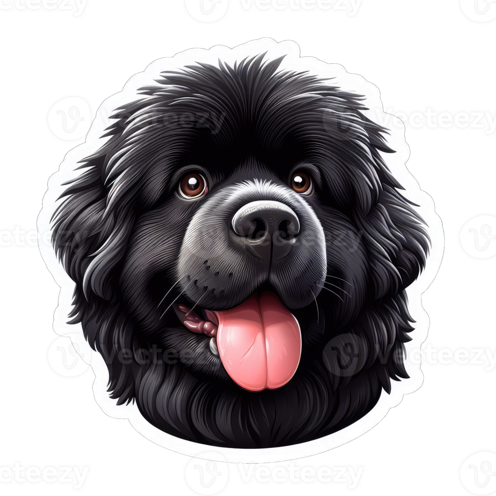 AI generated Happy Doggo's Delightful Expression, Sticker png