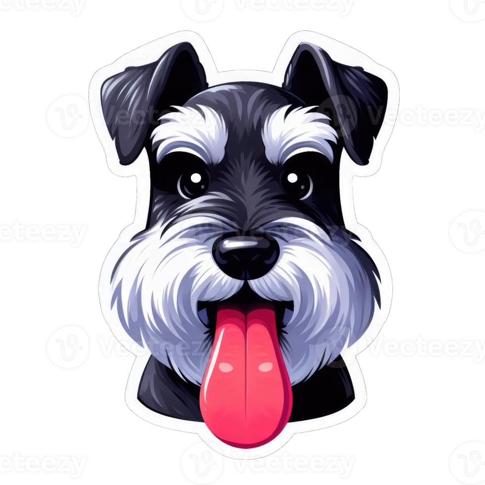 AI generated Gleeful Pooch Portrait, Sticker png