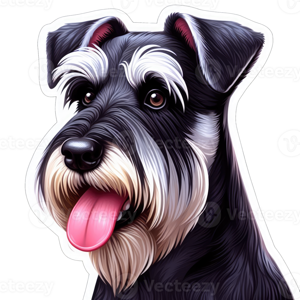 AI generated Happy Doggo's Delightful Expression, Sticker png