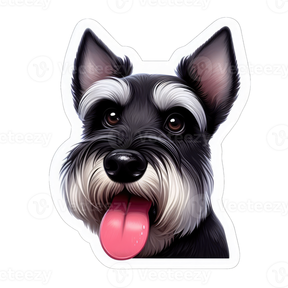 AI generated Happy Doggo's Delightful Expression, Sticker png