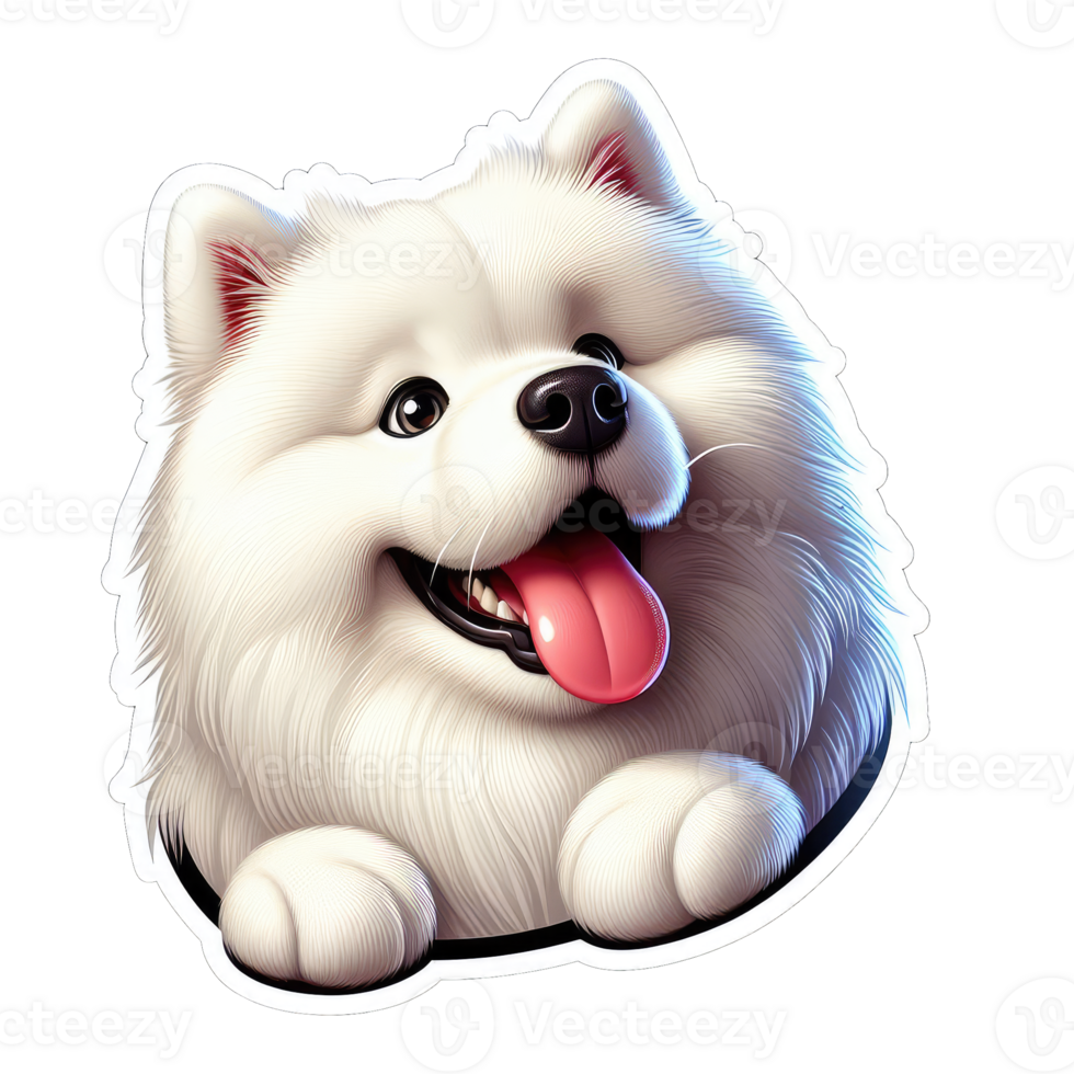 AI generated Happy Doggo's Delightful Expression, Sticker png