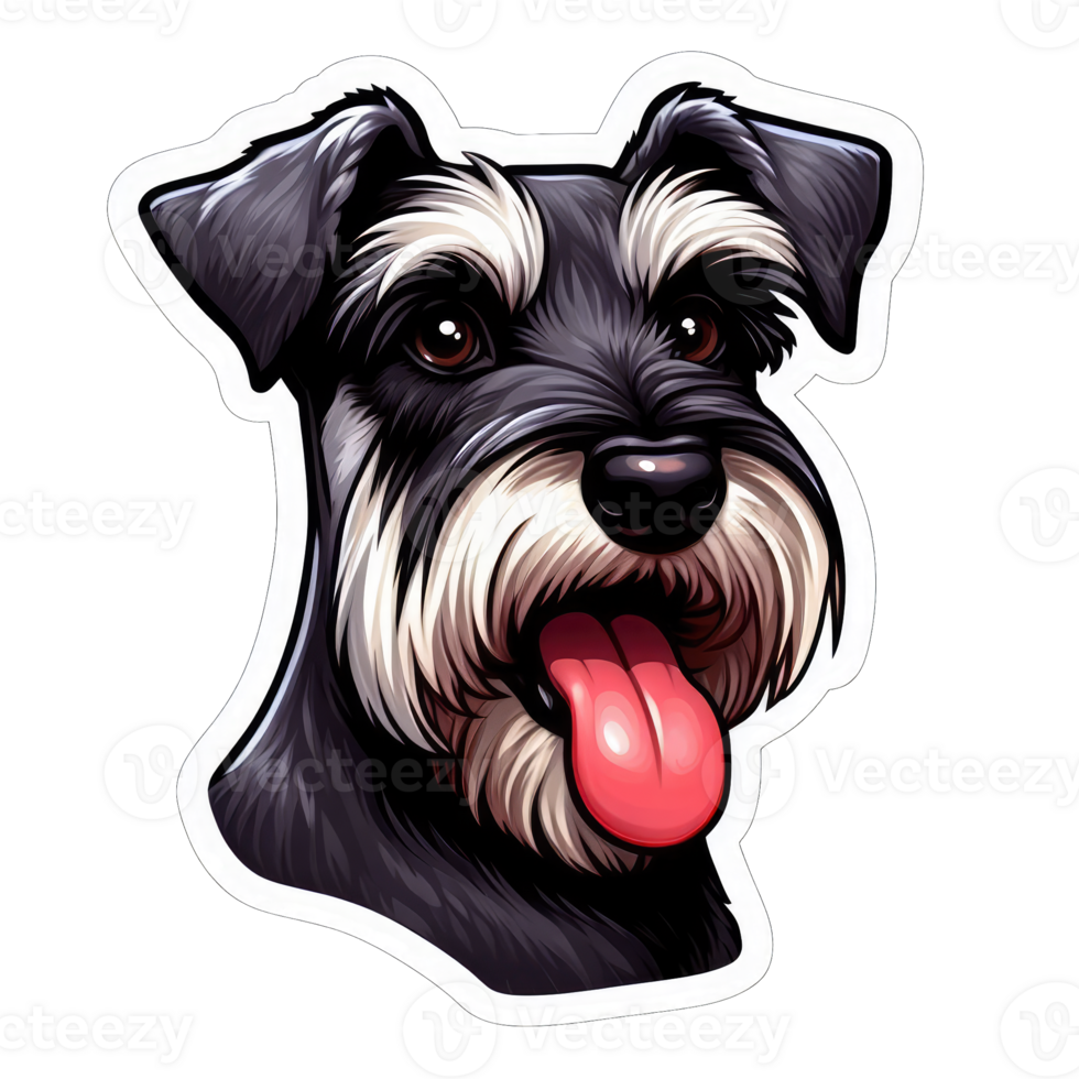 AI generated Happy Doggo's Delightful Expression, Sticker png