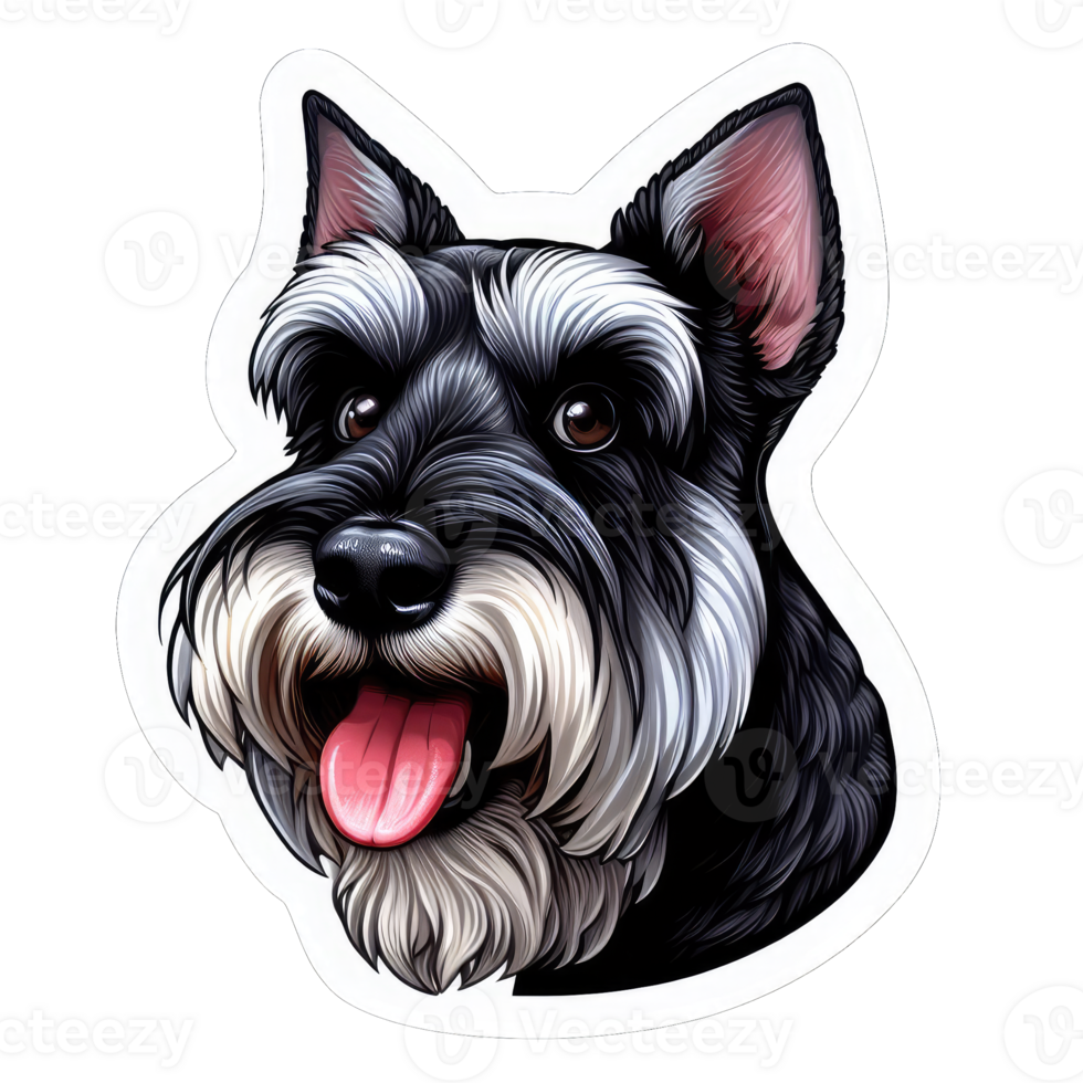 AI generated Happy Doggo's Delightful Expression, Sticker png