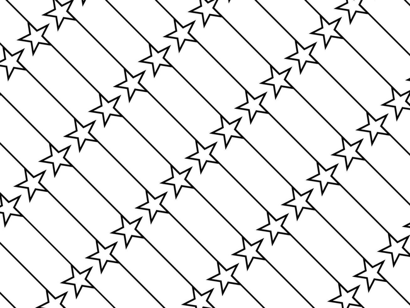 Star on the Lines Motifs Pattern. can use for Modern Decoration, Ornate, Wallpaper, Cover, Wrapping, Carpet Pattern, Tile, Fashion, Textile, or Graphic Design Element. Vector Illustration