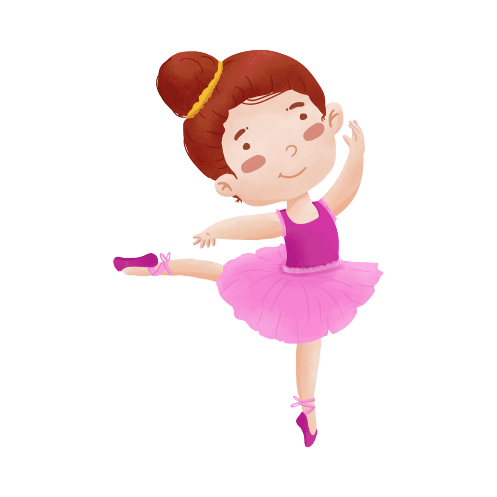 White Girl Dancing Ballet Watercolor Illustration 35320292 PNG