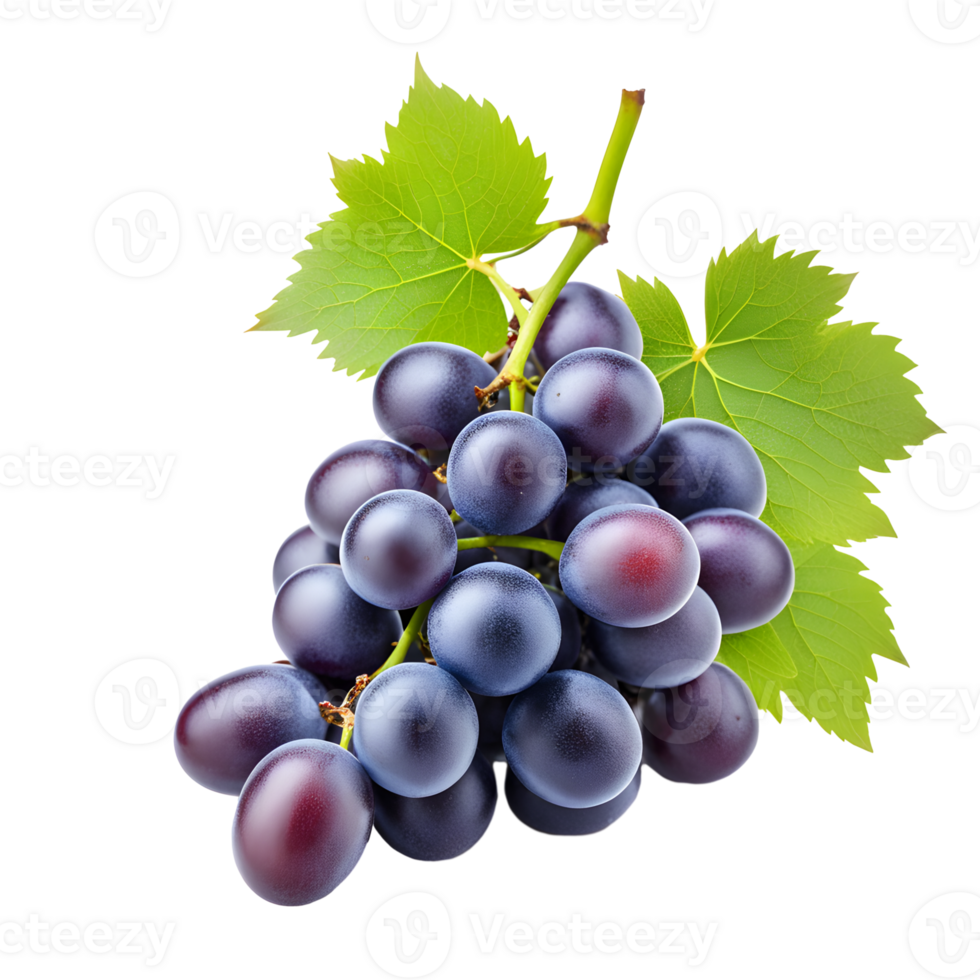 AI generated Grape Bunch Isolated on Transparent Background png
