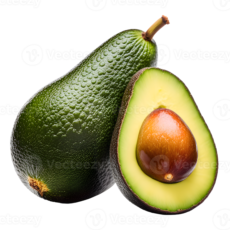 ai generiert Avocado isoliert auf transparent Hintergrund png