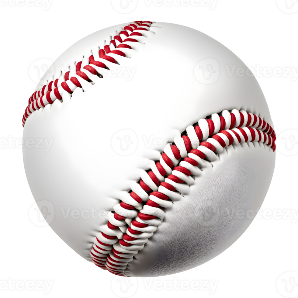 ai generado béisbol pelota aislado en transparente antecedentes png