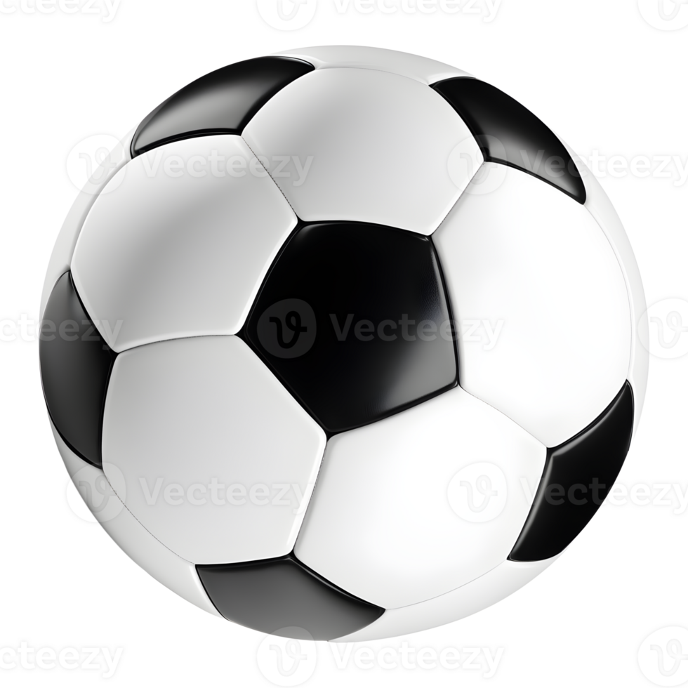AI generated Soccer Ball Isolated on Transparent Background png