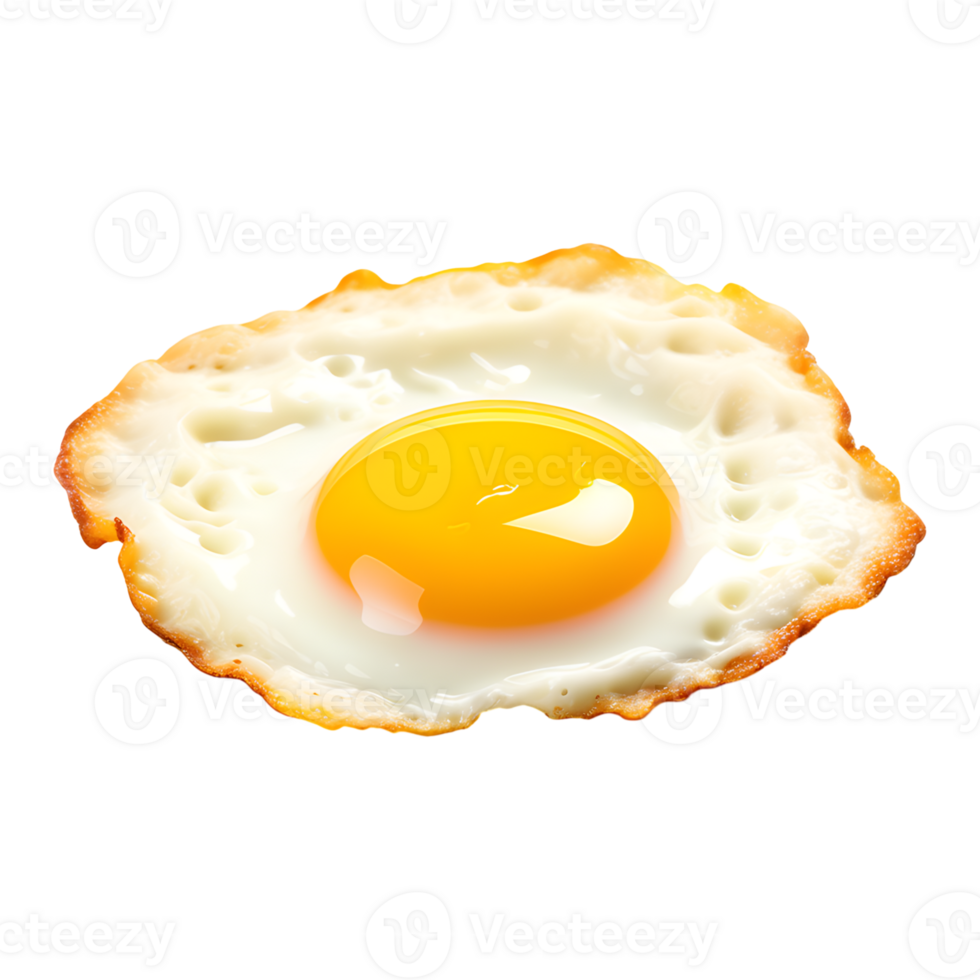 AI generated Fried Egg Isolated on Transparent Background png