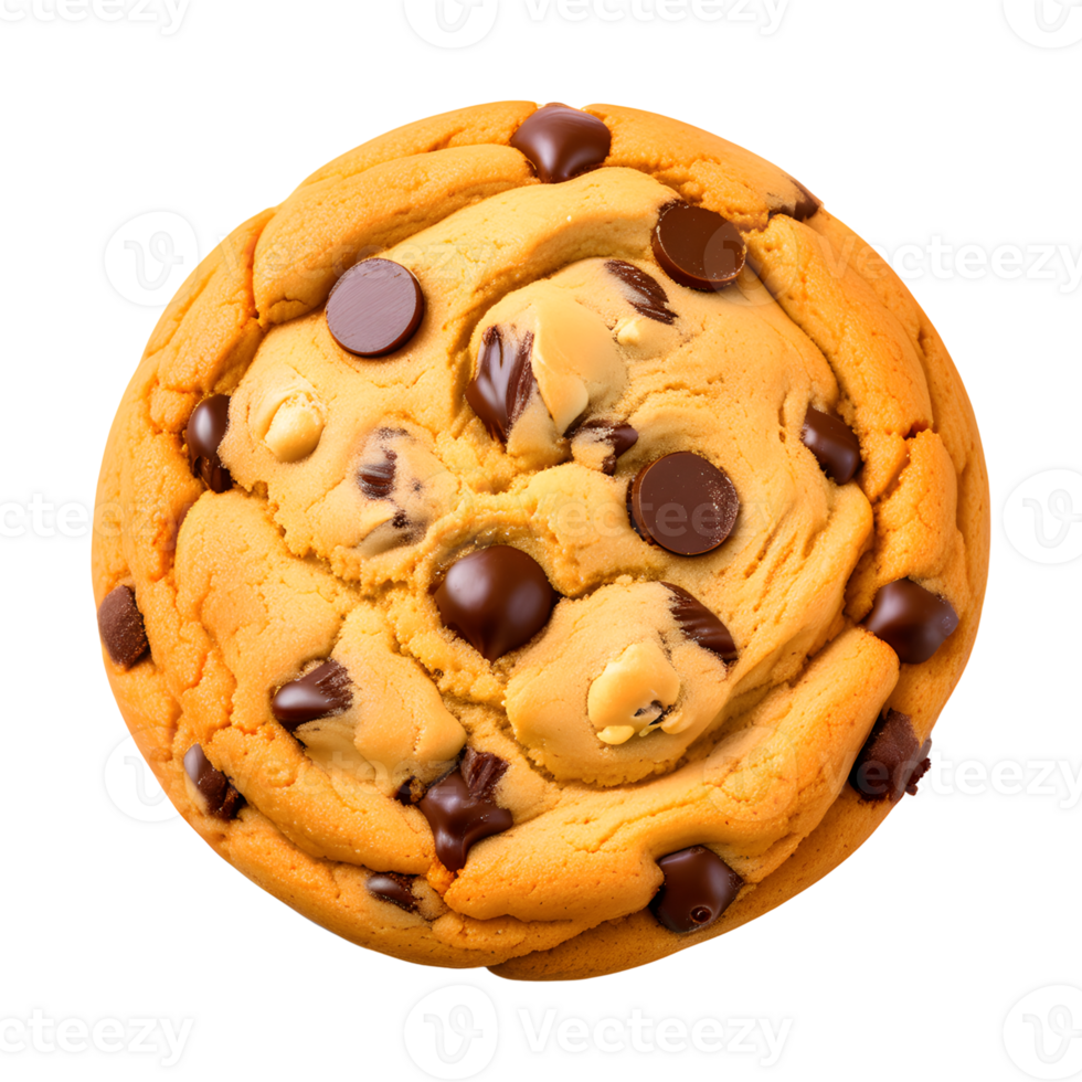 AI generated Chocolate Chip Cookies Isolated on Transparent Background png