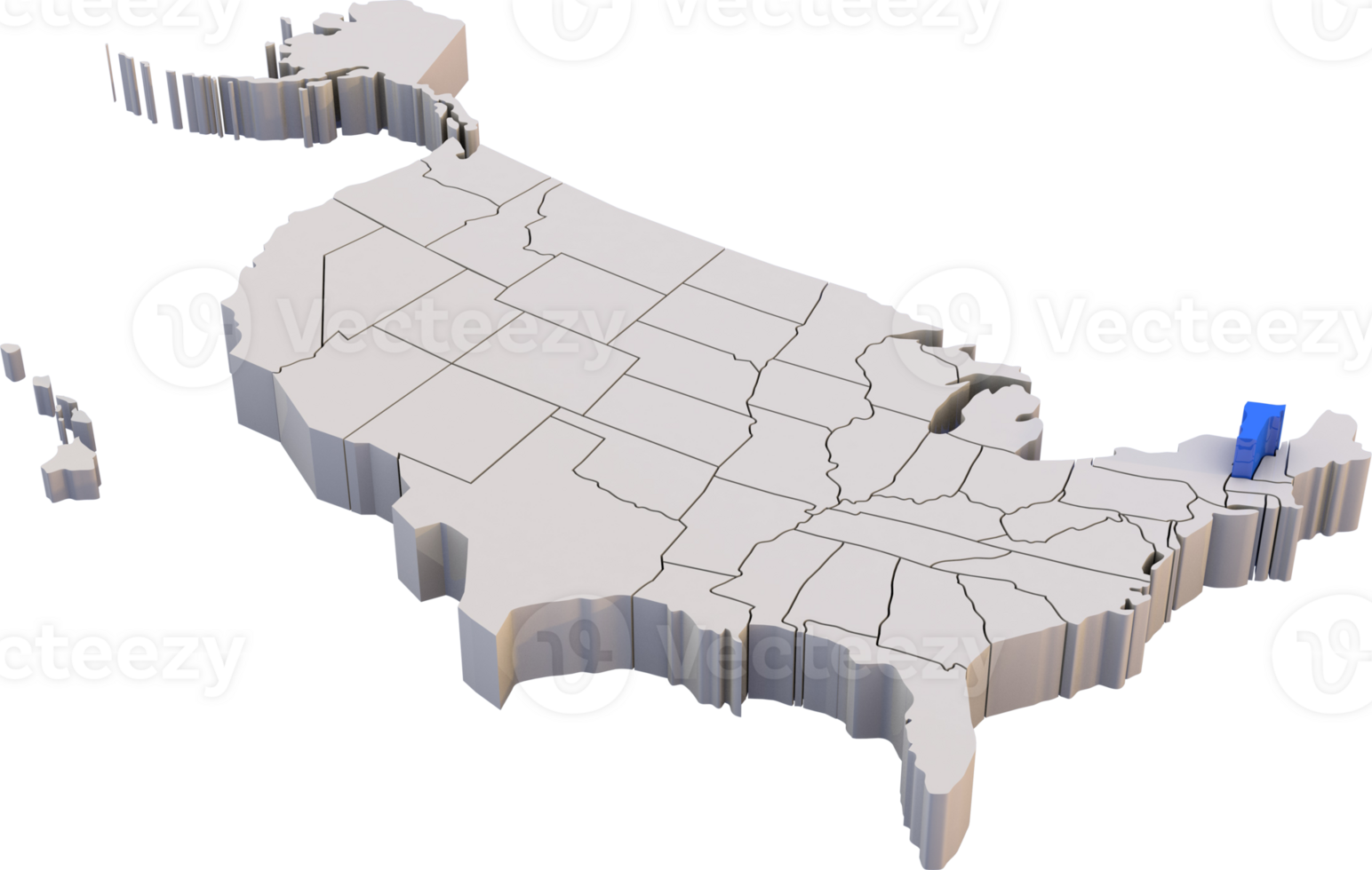 Vermont state of USA map png