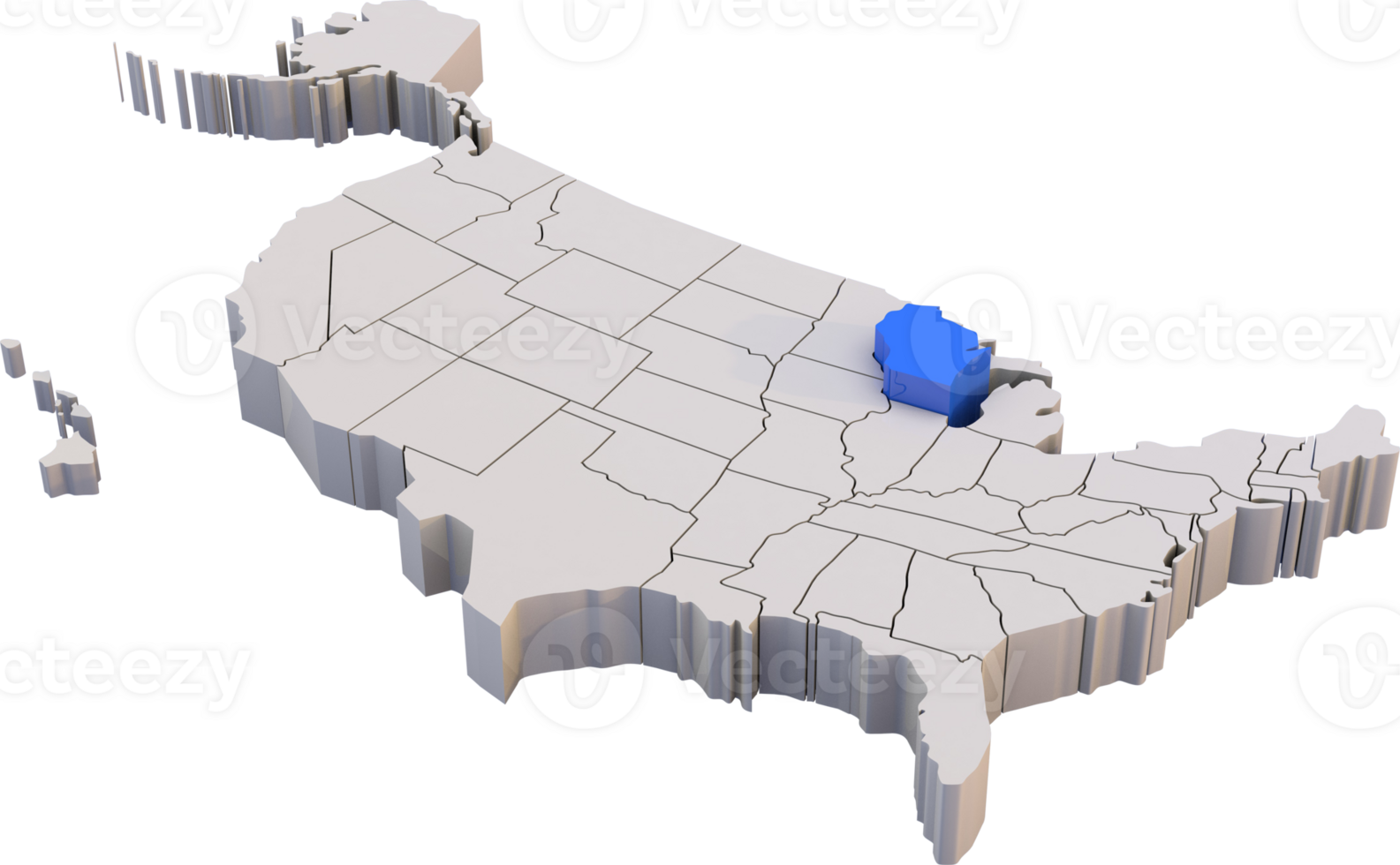 Wisconsin state of USA map png