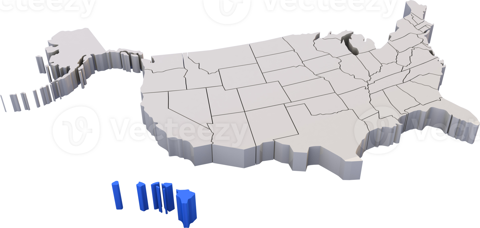 Hawaii state of USA map png