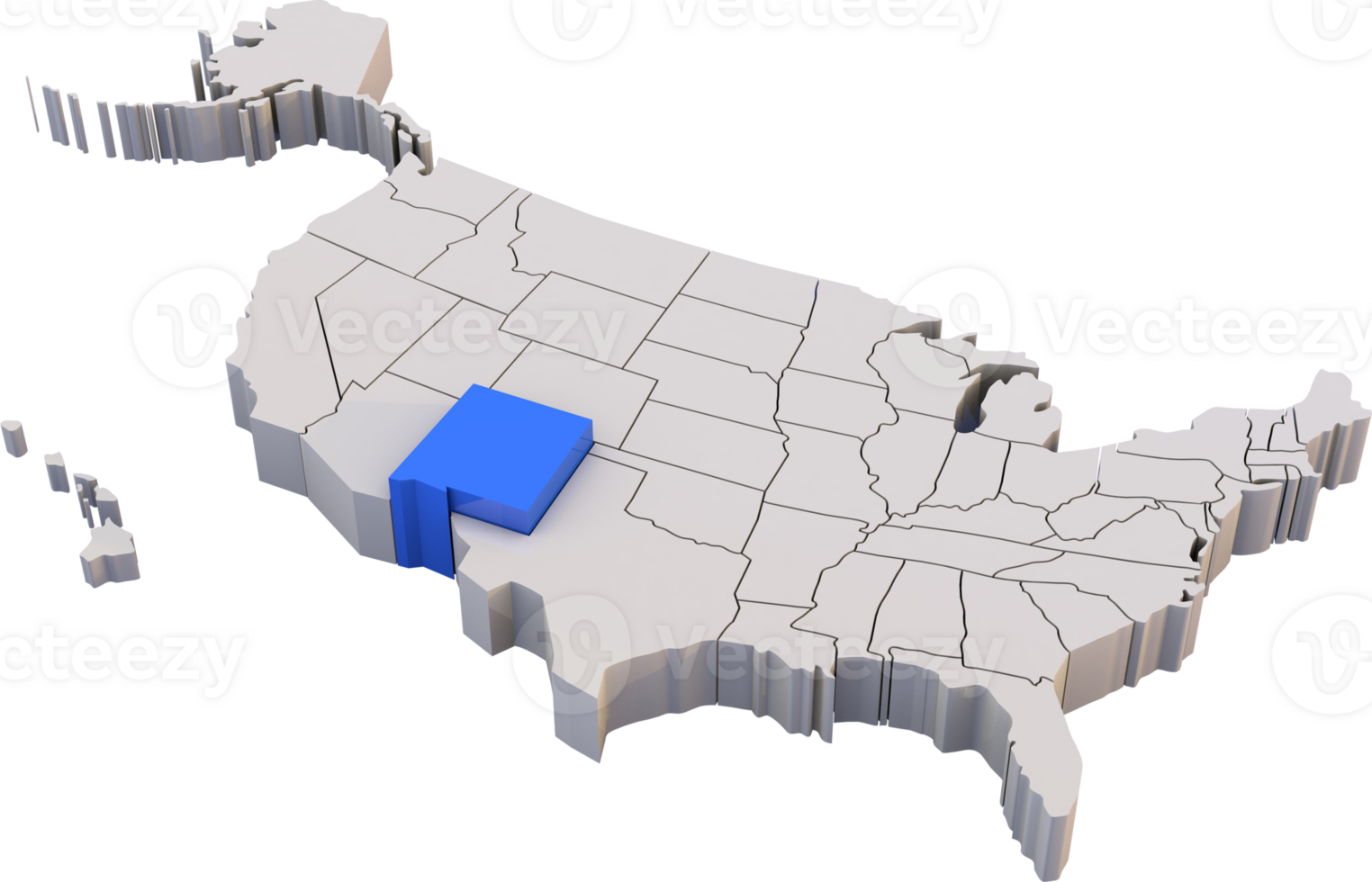 New Mexico state of USA map png