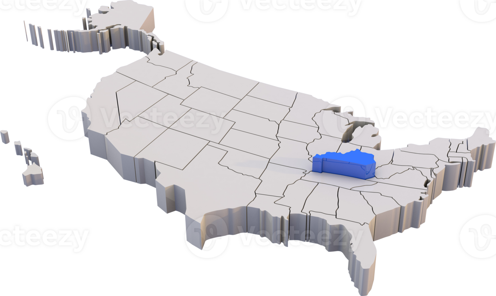 Kentucky state of USA map png