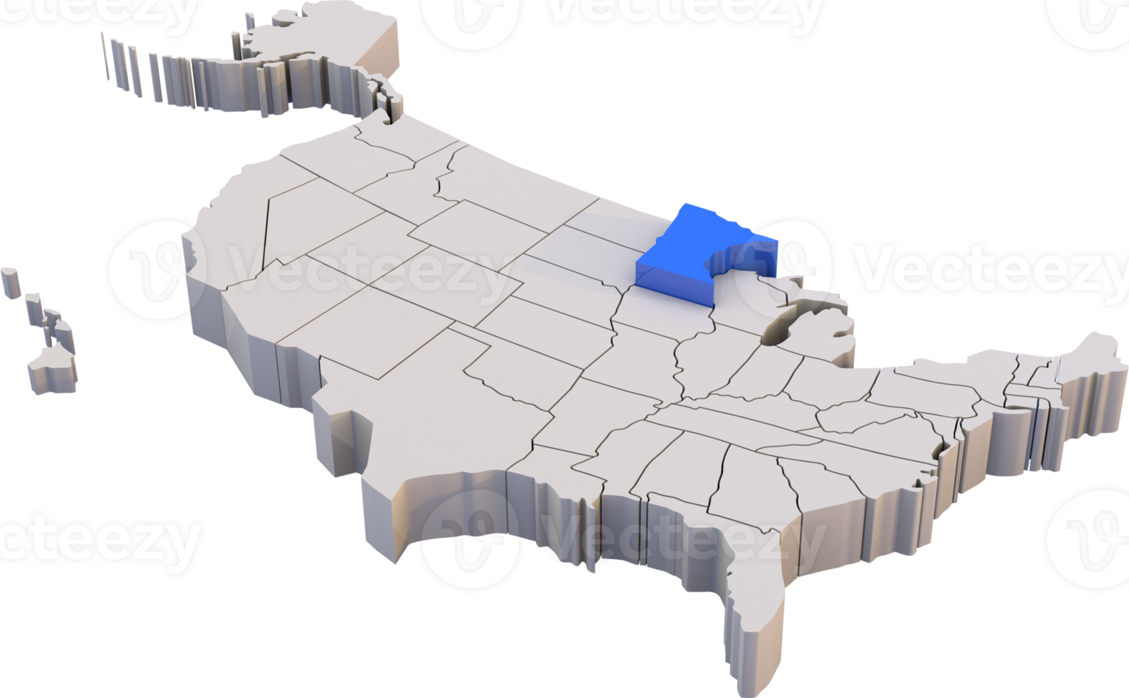 Minnesota state of USA map png