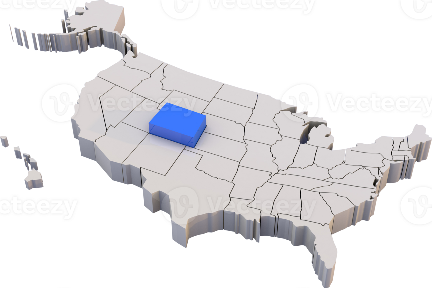 Colorado state of USA map png