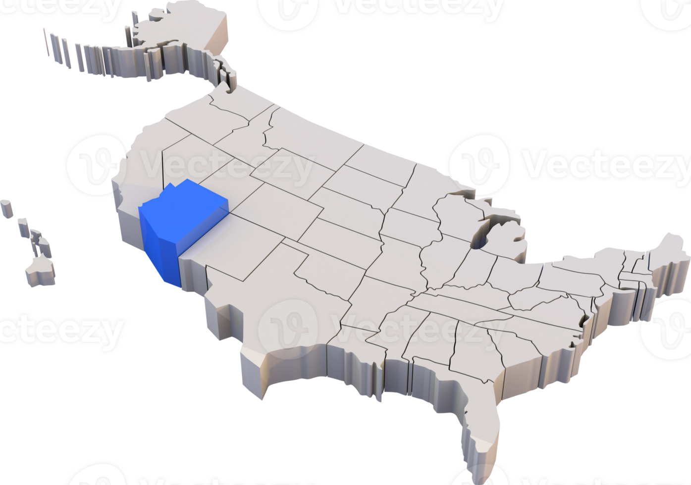 Arizona state of USA map png