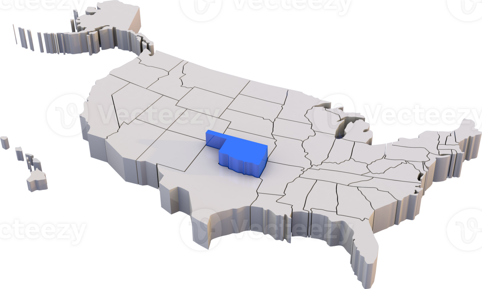 Oklahoma state of USA map png