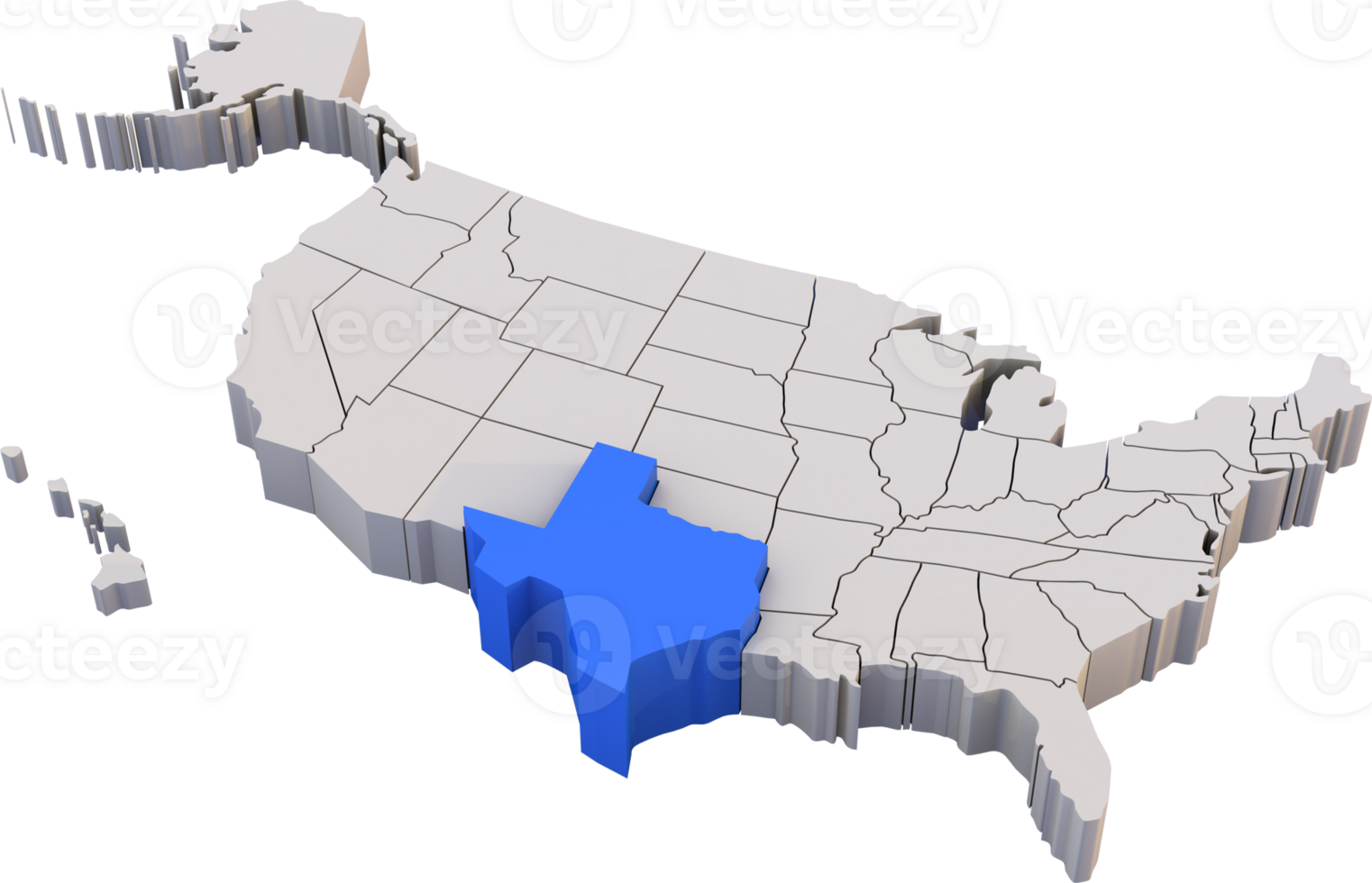 Texas state of USA map png